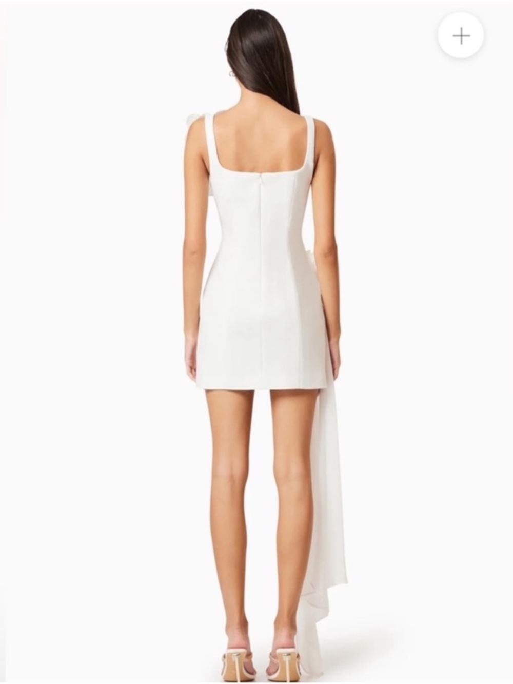 elliatt janelle white 3d oversized floral flower long sash mini dress size small - Picture 7 of 13